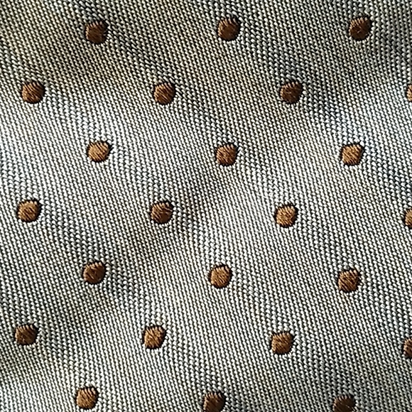 2 BANANA REPUBLIC woven silk neckties polka dot stripe shimmer men's  neckties - Picture 2 of 7